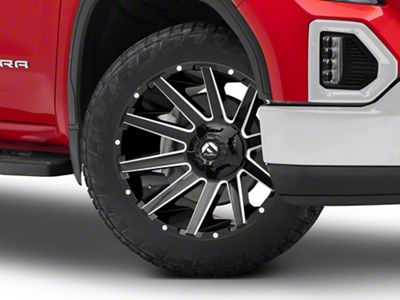 Fuel Wheels Contra Gloss Black Milled 6-Lug Wheel; 22x10; -19mm Offset (19-25 Sierra 1500)