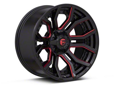 Fuel Wheels Rage Gloss Black Red Tinted 6-Lug Wheel; 20x10; -18mm Offset (19-24 Sierra 1500)
