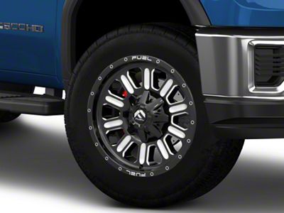 Fuel Wheels Hardline Gloss Black Milled 8-Lug Wheel; 20x9; 20mm Offset (20-25 Sierra 3500 HD SRW)