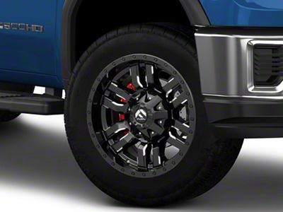 Fuel Wheels Sledge Gloss Black Milled 8-Lug Wheel; 20x12; -44mm Offset (20-25 Sierra 3500 HD SRW)