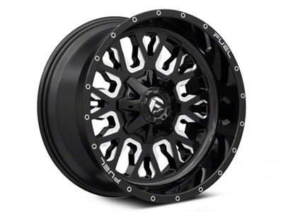 Fuel Wheels Stroke Gloss Black Milled 8-Lug Wheel; 20x9; 20mm Offset (20-25 Sierra 3500 HD SRW)