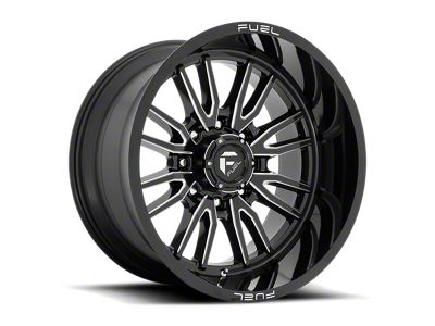 Fuel Wheels Clash Gloss Black Milled 8-Lug Wheel; 22x12; -44mm Offset (20-25 Silverado 2500 HD)