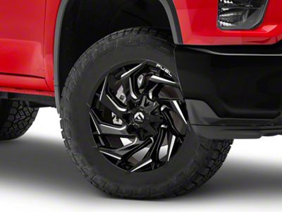 Fuel Wheels Reaction Gloss Black Milled 8-Lug Wheel; 20x10; -18mm Offset (20-25 Silverado 2500 HD)