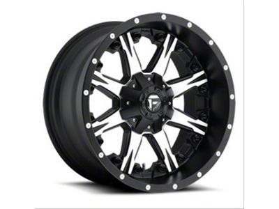 Fuel Wheels Nutz Matte Black Machined 8-Lug Wheel; 20x9; 20mm Offset (20-25 Silverado 3500 HD SRW)