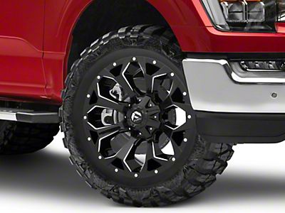 Fuel Wheels F-150 Rebar Gloss Black Milled 6-Lug Wheel; 17x9; 1mm 