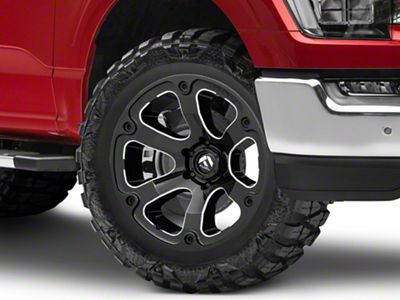 Fuel Wheels Beast Gloss Black Milled 6-Lug Wheel; 20x12; -44mm Offset (21-25 F-150)