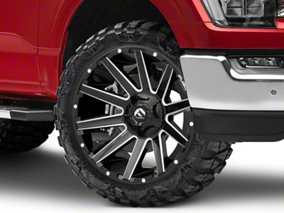 Fuel Wheels Contra Gloss Black Milled 6-Lug Wheel; 22x10; -19mm Offset (21-24 F-150)