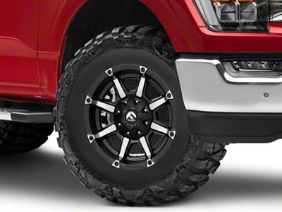 Fuel Wheels Coupler Matte Black Machined 6-Lug Wheel; 17x9; -12mm Offset (21-25 F-150)