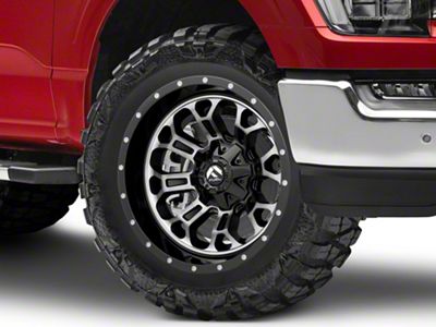 Fuel Wheels Crush Matte Black Machined 6-Lug Wheel; 20x9; 1mm Offset (21-24 F-150)