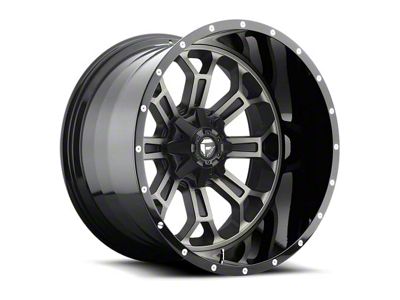 Fuel Wheels Crush Matte Black Machined 6-Lug Wheel; 22x14; -70mm Offset (21-25 F-150)