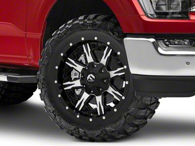 Fuel Wheels NUTZ Matte Black Machined 6-Lug Wheel; 20x10; -12mm Offset (21-25 F-150)