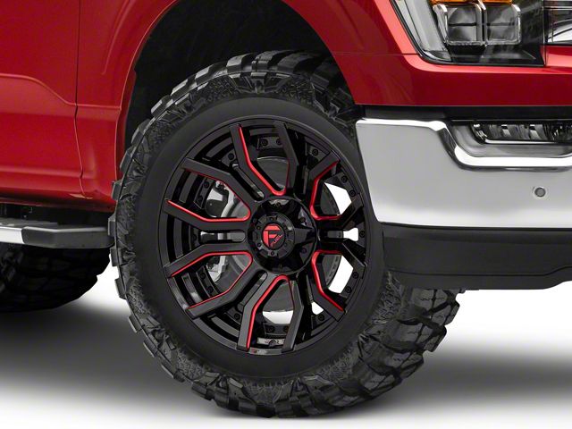 Fuel Wheels Rage Gloss Black Red Tinted 6-Lug Wheel; 20x10; -18mm Offset (21-24 F-150)