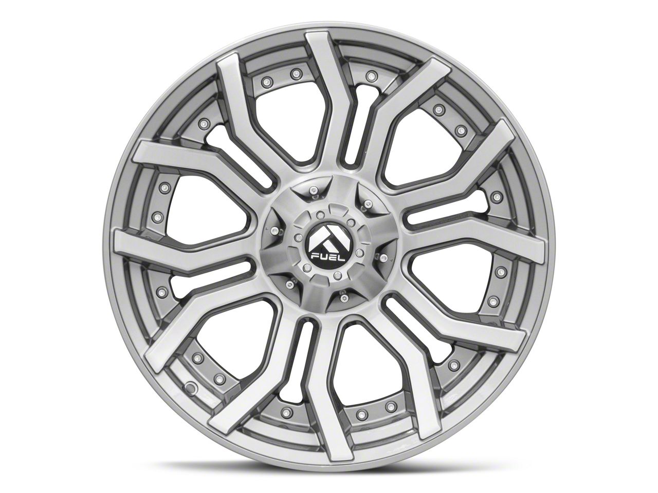 Fuel Wheels F-150 Rage Platinum Brushed Gunmetal 6-Lug Wheel; 20x9  