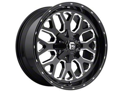 Fuel Wheels Titan Gloss Black Milled 6-Lug Wheel; 20x9; 20mm Offset (21-25 F-150)