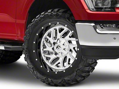 Fuel Wheels Triton Chrome with Gloss Black Lip 6-Lug Wheel; 20x10; -19mm Offset (21-25 F-150)