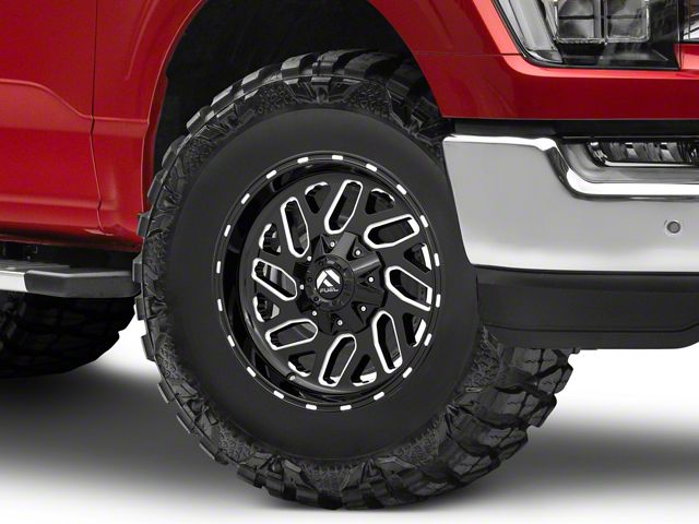 Fuel Wheels Triton Gloss Black Milled 6-Lug Wheel; 17x9; -12mm Offset (21-24 F-150)