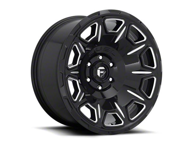 Fuel Wheels Vengeance Gloss Black Milled 6-Lug Wheel; 17x9; -12mm Offset (21-24 F-150)