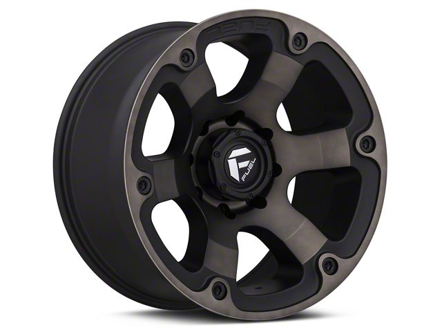 Fuel Wheels Beast Matte Black Machined 8-Lug Wheel; 18x9; 1mm Offset (23-24 F-250 Super Duty)