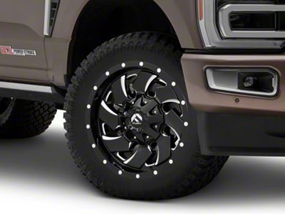 Fuel Wheels Cleaver Gloss Black Milled 8-Lug Wheel; 20x9; 1mm Offset (23-25 F-250 Super Duty)