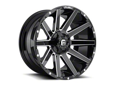 Fuel Wheels Contra Gloss Black Milled 8-Lug Wheel; 20x9; 1mm Offset (23-25 F-250 Super Duty)