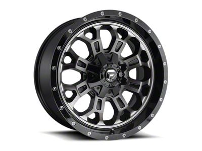 Fuel Wheels Crush Matte Black Machined 8-Lug Wheel; 18x9; 1mm Offset (23-25 F-250 Super Duty)