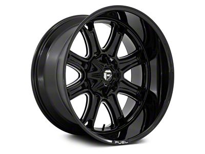 Fuel Wheels Darkstar Gloss Black Milled 8-Lug Wheel; 20x10; -18mm Offset (23-25 F-250 Super Duty)