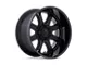 Fuel Wheels Darkstar Matte Black with Gloss Black Lip 8-Lug Wheel; 20x10; -18mm Offset (23-24 F-250 Super Duty)