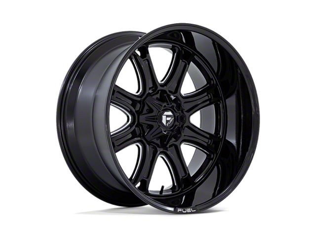 Fuel Wheels Darkstar Matte Black with Gloss Black Lip 8-Lug Wheel; 22x10; -18mm Offset (23-24 F-250 Super Duty)