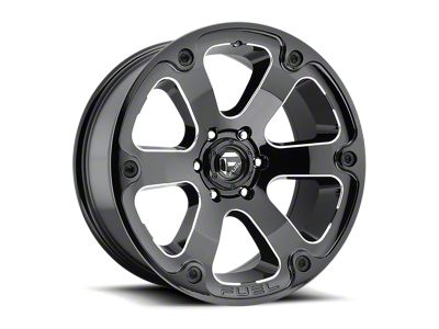 Fuel Wheels Hardline Gloss Black and Red 8-Lug Wheel; 20x12; -44mm Offset (23-25 F-250 Super Duty)