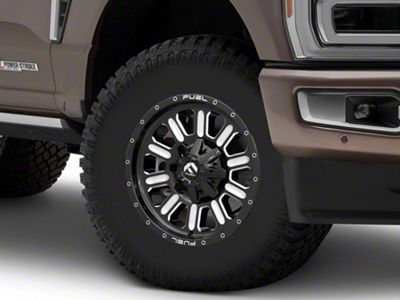 Fuel Wheels Hardline Gloss Black Milled 8-Lug Wheel; 17x9; 1mm Offset (23-25 F-250 Super Duty)