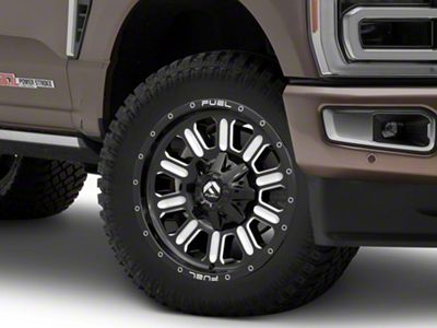 Fuel Wheels Hardline Gloss Black Milled 8-Lug Wheel; 20x9; 1mm Offset (23-25 F-250 Super Duty)
