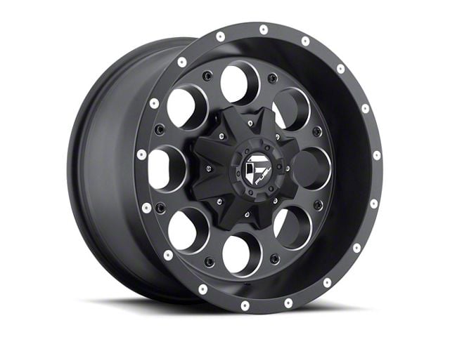 Fuel Wheels Revolver Matte Black Milled 8-Lug Wheel; 17x9; -12mm Offset (23-24 F-250 Super Duty)