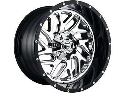 Fuel Wheels Triton Chrome with Gloss Black Lip 8-Lug Wheel; 20x10; -19mm Offset (23-24 F-250 Super Duty)