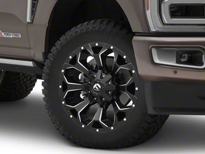 Fuel Wheels Assault Satin Black Milled 8-Lug Wheel; 20x9; 1mm Offset (23-25 F-350 Super Duty SRW)