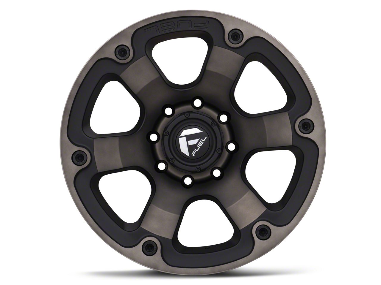 Fuel Wheels F350 Super Duty Beast Matte Black Machined 8Lug Wheel