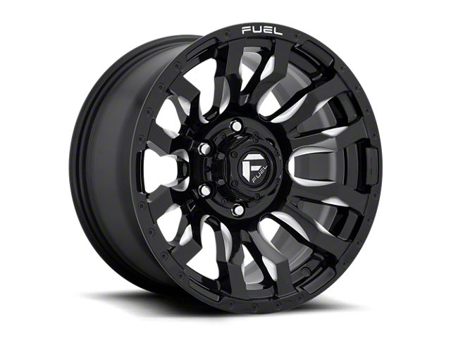 Fuel Wheels Blitz Gloss Black Milled 8-Lug Wheel; 17x9; -12mm Offset (23-24 F-350 Super Duty SRW)
