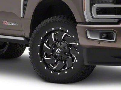 Fuel Wheels Cleaver Gloss Black Milled 8-Lug Wheel; 20x9; 1mm Offset (23-25 F-350 Super Duty SRW)