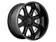 Fuel Wheels Darkstar Matte Black with Gloss Black Lip 8-Lug Wheel; 20x9; 1mm Offset (23-24 F-350 Super Duty SRW)