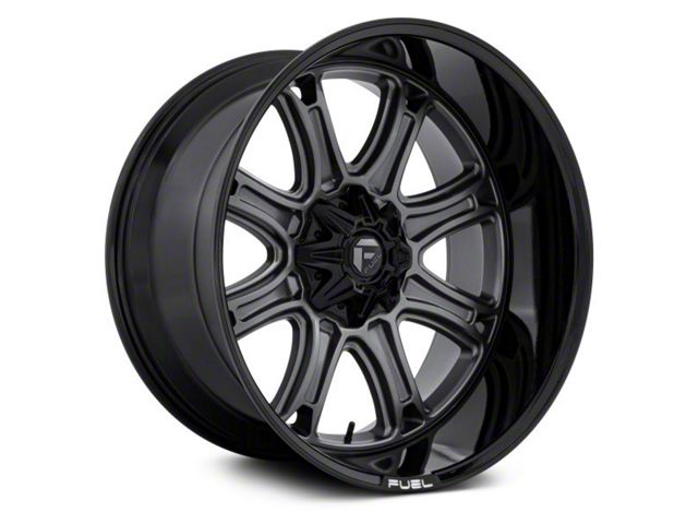 Fuel Wheels Darkstar Matte Gunmetal with Black Lip 8-Lug Wheel; 20x9; 1mm Offset (23-24 F-350 Super Duty SRW)