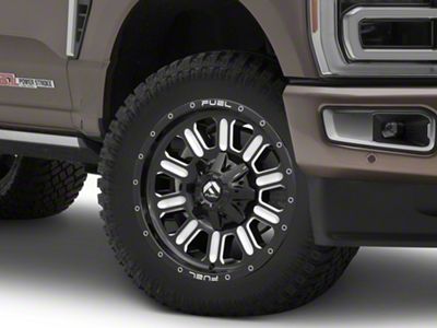Fuel Wheels Hardline Gloss Black Milled 8-Lug Wheel; 20x10; -18mm Offset (23-25 F-350 Super Duty SRW)