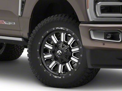 Fuel Wheels Hardline Gloss Black Milled 8-Lug Wheel; 20x9; 20mm Offset (23-25 F-350 Super Duty SRW)