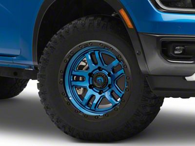 Fuel Wheels Ammo Gloss Blue with Black Bead Ring 6-Lug Wheel; 17x9; -12mm Offset (24-25 Ranger)