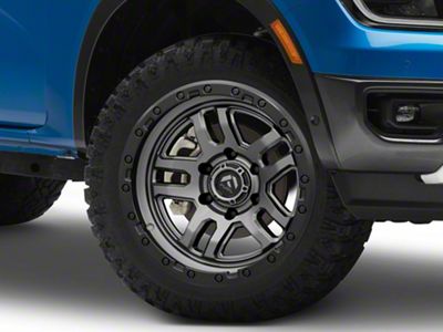 Fuel Wheels Ammo Matte Gunmetal with Black Bead Ring 6-Lug Wheel; 20x9; 1mm Offset (24-25 Ranger)