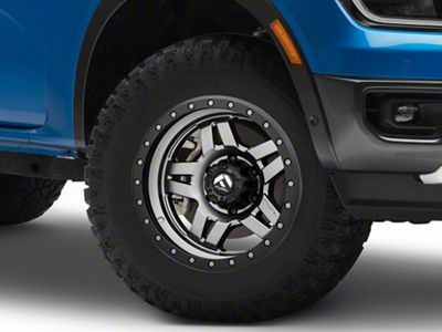 Fuel Wheels Anza Anthracite with Black Ring 6-Lug Wheel; 17x8.5; 6mm Offset (24-25 Ranger)