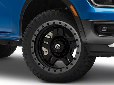 Fuel Wheels Anza Matte Black with Anthracite Ring 6-Lug Wheel; 20x9; 1mm Offset (24-25 Ranger)