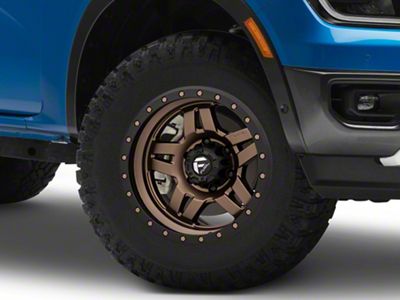 Fuel Wheels Anza Matte Bronze with Black Ring 6-Lug Wheel; 17x8.5; 6mm Offset (24-25 Ranger)
