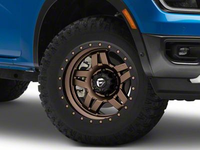 Fuel Wheels Anza Matte Bronze with Black Ring 6-Lug Wheel; 18x9; 1mm Offset (24-25 Ranger)
