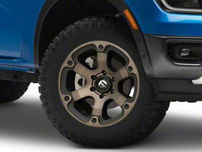Fuel Wheels Beast Matte Black Double Dark Tint 6-Lug Wheel; 18x9; 19mm Offset (24-25 Ranger)