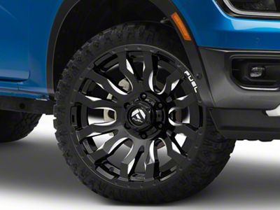 Fuel Wheels Blitz Gloss Black Milled 6-Lug Wheel; 22x12; -44mm Offset (24-25 Ranger)