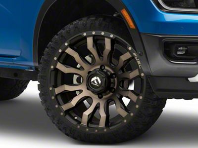 Fuel Wheels Blitz Matte Black Double Dark Tint 6-Lug Wheel; 22x10; -18mm Offset (24-25 Ranger)
